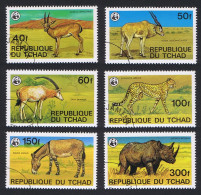 Chad WWF Endangered Animals 6v 1979 CTO SG#555-560 MI#849B-854B Sc#367-372 - Chad (1960-...)