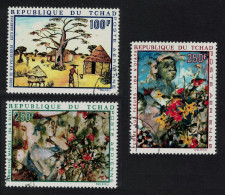 Chad African Paintings 3v 1970 CTO SG#296-298 - Tchad (1960-...)