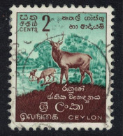 Ceylon Sambar Deer 2 Cents 1958 Canc SG#448 - Sri Lanka (Ceylon) (1948-...)