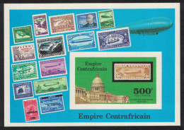 Central African Empire 'Graf Zeppelin' Flights MS De-Luxe 1977 CTO SG#MS514 - Repubblica Centroafricana