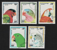 Cambodia Parrot Family Birds 5v 1995 CTO SG#1454-1458 - Cambodge