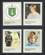 BVI Diana Princess Of Wales 21st Birthday 4v 1982 MH SG#488-491 - Iles Vièrges Britanniques