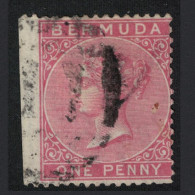 Bermuda Queen Victoria One Penny Pale Rose Left Side Imperf RARR 1865 Canc SG#2 - Bermudes