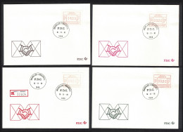 Belgium ATM Frama Labels 4 FDC 1981 MI#1 - Used Stamps