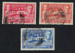 Barbados Tercentenary Of General Assembly 3v 1939 Canc SG#258-260 - Barbades (...-1966)