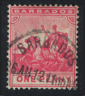 Barbados Seal Of Colony One Penny RED Good CDS 1892 Canc SG#165 - Barbados (...-1966)