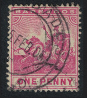 Barbados Seal Of Colony One Penny T3 1892 Canc SG#107 - Barbades (...-1966)