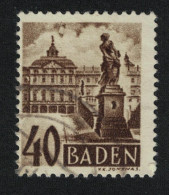 Baden Sculpture Rastatt Palace 40pf 'PF' Omitted KEY VALUE 1968 Canc SG#FB35 - Altri & Non Classificati
