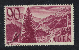 Baden Hollental Black Forest 90pf KEY VALUE 1947 Canc SG#FB37 - Andere & Zonder Classificatie