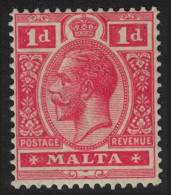 Malta George V 1d 1914 MH SG#73 - Malta (...-1964)