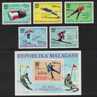 Malagasy Rep. Winter Olympic Games Innsbruck 5v+MS 1975 CTO SG#330-MS335 Sc#538-540+C149-C150 - Madagaskar (1960-...)