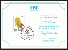 Luxembourg Norway Maple Tree 'Acer Platanoides' Christmas FDC 1997 SG#1459 - Used Stamps