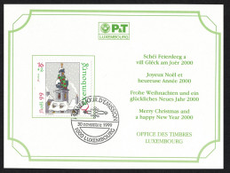 Luxembourg Decorated Church Tower Christmas FDC 1999 SG#1509 - Gebruikt