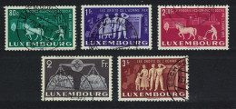 Luxembourg To Promote United Europe 5v 1951 Canc SG#543-547 MI#478-482 - Usati