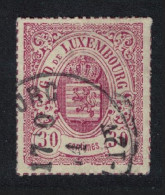 Luxembourg State Arms 30c Rouletted Perf 1871 Canc SG#13 MI#21 - Andere & Zonder Classificatie