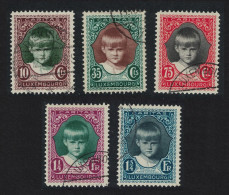 Luxembourg Child Welfare 5v 1928 Canc SG#285-289 MI#213-217 - Gebraucht