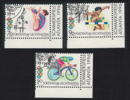 Liechtenstein Centenary Of Modern Olympic Games 3v 1996 CTO SG#1133-1135 - Usati