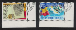 Liechtenstein Olympic Committee Principality Anniversaries 2v 1994 CTO SG#1070-1071 - Usati