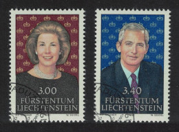 Liechtenstein Princess Marie Prince Hans Adam II 1991 CTO SG#1019-1020 - Gebraucht