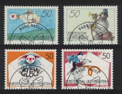 Liechtenstein Greetings Stamps 4v 1992 CTO SG#1032-1035 - Gebruikt