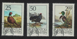 Liechtenstein Pheasant Grouse Mallard Game Birds 3v 1990 CTO SG#996-998 MI#997-999 - Gebruikt