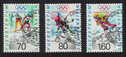 Liechtenstein Winter Olympic Games Albertville 3v 1991 CTO SG#1024-1026 - Usati