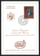 Liechtenstein Paintings Christmas Card 1989 SG#981 - Gebruikt
