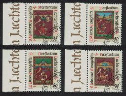 Liechtenstein Christmas 'Golden Book Of Pfafers Abbey' 4v 1987 CTO SG#924-927 - Oblitérés