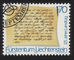 Liechtenstein 125th Anniversary Of Liechtenstein Parliament 1987 CTO SG#923 - Used Stamps