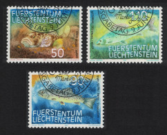 Liechtenstein Fish Bullhead Trout Grayling 3v 1987 CTO SG#915-917 - Used Stamps