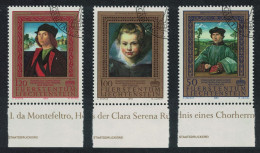 Liechtenstein Raphael Rubens Paintings In Metropolitan Museum 1985 CTO SG#874-876 MI#881-883 - Gebruikt