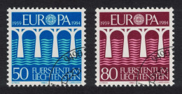 Liechtenstein Europa 25th Anniversary Of EPT Conference 2v 1984 CTO SG#836-837 - Used Stamps