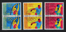 Liechtenstein Olympic Games Los Angeles 3v Pairs 1984 CTO SG#841-843 - Used Stamps