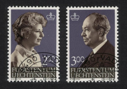Liechtenstein Princess Gina Prince Francis Joseph II 2v 1983 CTO SG#823-824 - Gebraucht