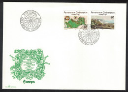 Liechtenstein Landscapes Europa 2v FDC 1977 SG#664-665 - Used Stamps