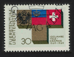 Liechtenstein Centenary Of Liechtenstein Telegraph System 1969 CTO SG#515 MI#517 Sc#461 - Gebruikt