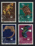 Liechtenstein Birds Crayfish Turtle Otter WWF Endangered Species 4v 1976 Canc SG#630-633 MI#644-647 Sc#583-586 - Used Stamps