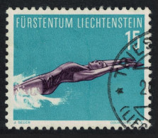 Liechtenstein Swimmer 1958 Canc SG#363 MI#365 Sc#320 - Usati