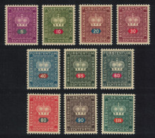 Liechtenstein Official Stamps 10v 1950 MH SG#O287-O296 MI#Dienst 35-44 Sc#O37-O46 - Nuovi