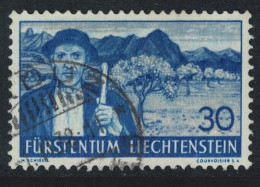 Liechtenstein Farmer And Orchard Triesenberg 30r 1937 Canc SG#160 MI#162 Sc#142 - Oblitérés