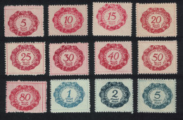 Liechtenstein Postage Due 12 1920 MH SG#D43-D54 MI#Porto 1-12 Sc#J1-J12 - Unused Stamps