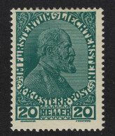 Liechtenstein Prince John II 20h 1917 MH SG#11 MI#8 Sc#8 - Nuevos