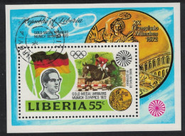 Liberia Munich Olympic Games Gold Winner H Winkler 1973 CTO MI#Block 64 Sc#622 - Liberia