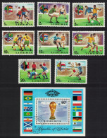 Liberia World Cup Football Championship 8v+MS 1974 CTO SG#1201-MS1209 - Liberia