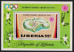 Liberia Olympic Games Munich 2nd Issue MS 1972 CTO SG#MS1112 - Liberia