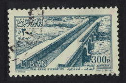 Lebanon Litani Irrigation Canal 300p KEY VALUE 1954 Canc SG#500 MI#519 - Libanon