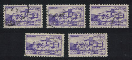 Lebanon Crusader Castle Tripoli 100p 5 Pcs 1947 Canc SG#348 MI#360 Sc#209 - Libano