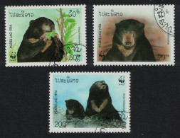 Laos WWF Sun Bear 3v 1994 CTO SG#1396-1398 MI#1410-1412 Sc#1174-1176 - Laos