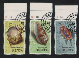 Kenya Shells 5Sh 10Sh And 20Sh Top Margins 1971 CTO SG#50-52 - Kenya (1963-...)