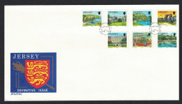 Jersey Scenes Definitives FDC 1990 SG#481-487 - Jersey